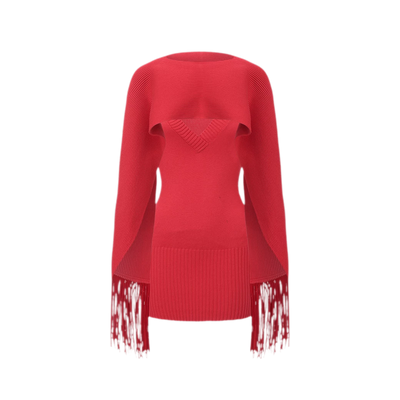 Red Dress + Red Scarf / One Size