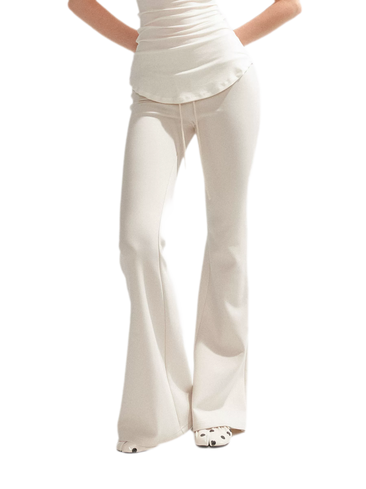 Stretch Low-Rise Flared Pants