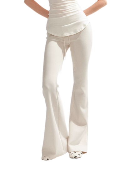 Stretch Low-Rise Flared Pants