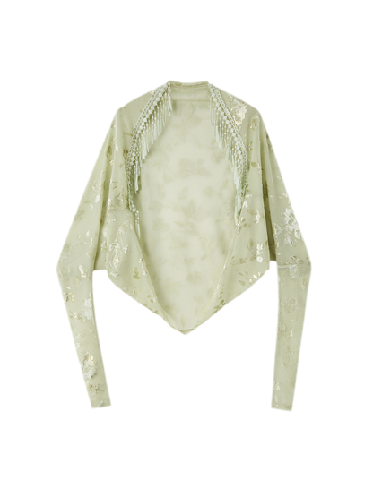 Samt-Jacquard-Meerjungfrauenkleid