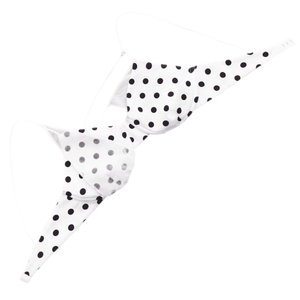 White with Black Polka Dots Bralette / S