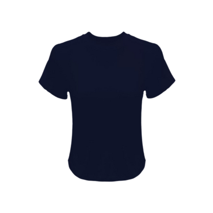 Stretch Cropped Crew-Neck T-Shirt