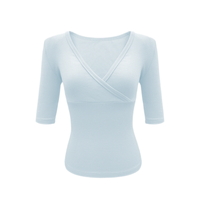 Crossover V-Neck Fitted Top
