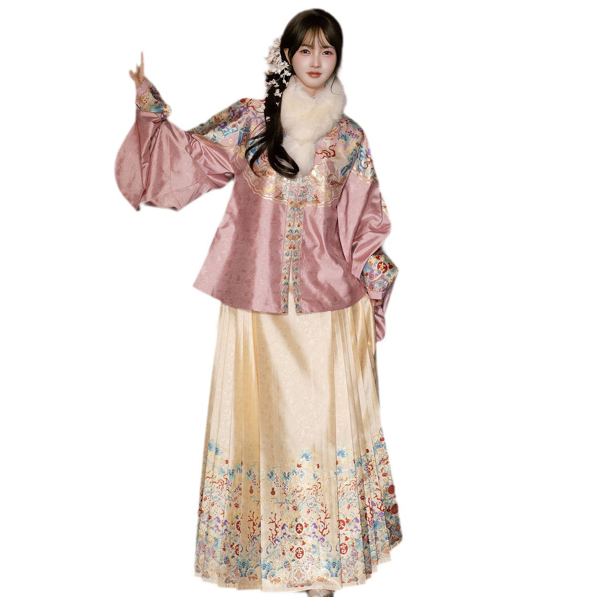 Ming-Style Brocade Mamian Set