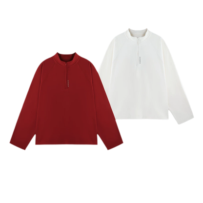 Vintage Oversized Half-Zip T-Shirt