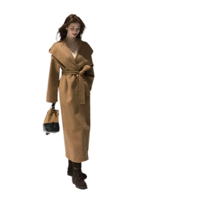 Double-Faced Wool Belted Coat