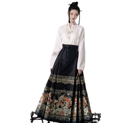 游龙踏雪 Brocade Mamian Skirt Set