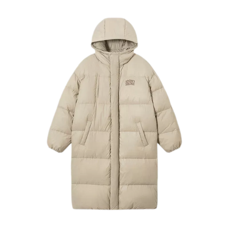 Long Hooded Duck Down Jacket