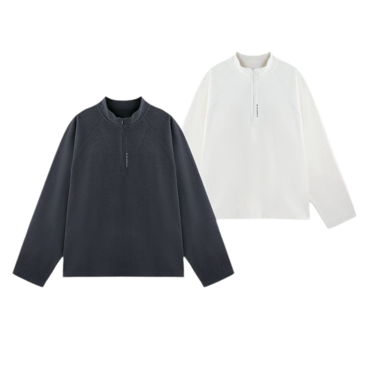 Vintage Oversized Half-Zip T-Shirt