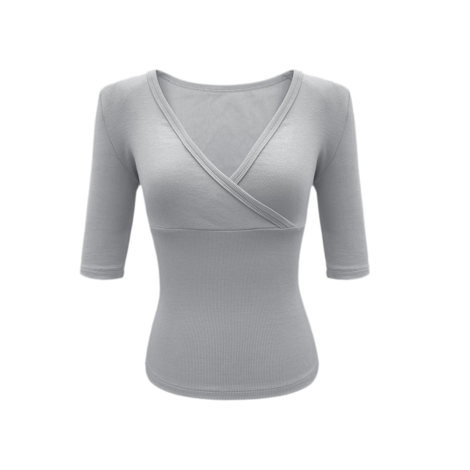 Crossover V-Neck Fitted Top