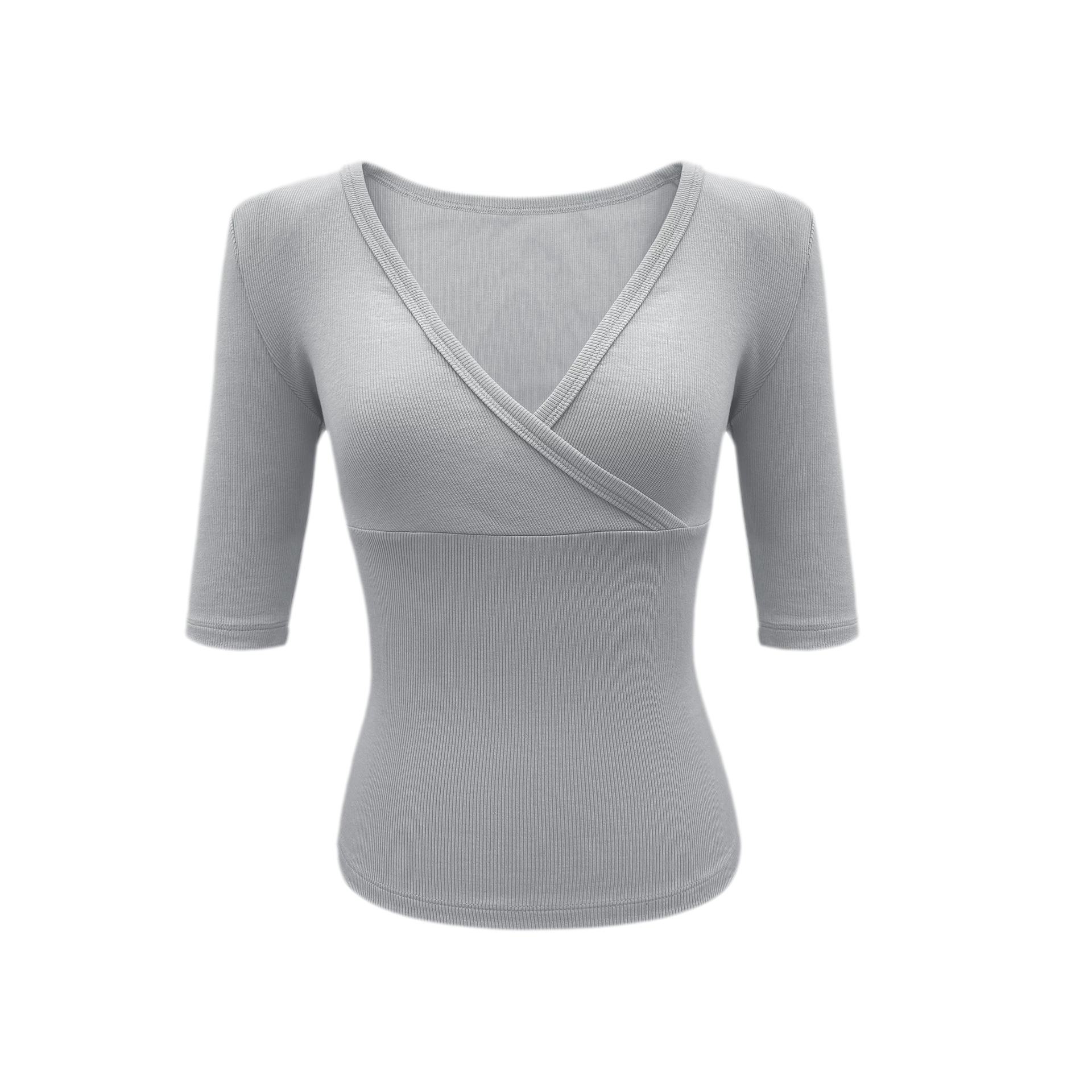 Crossover V-Neck Fitted Top