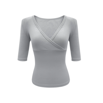 Crossover V-Neck Fitted Top