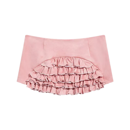 Ruffled Low-Rise Mini Skort