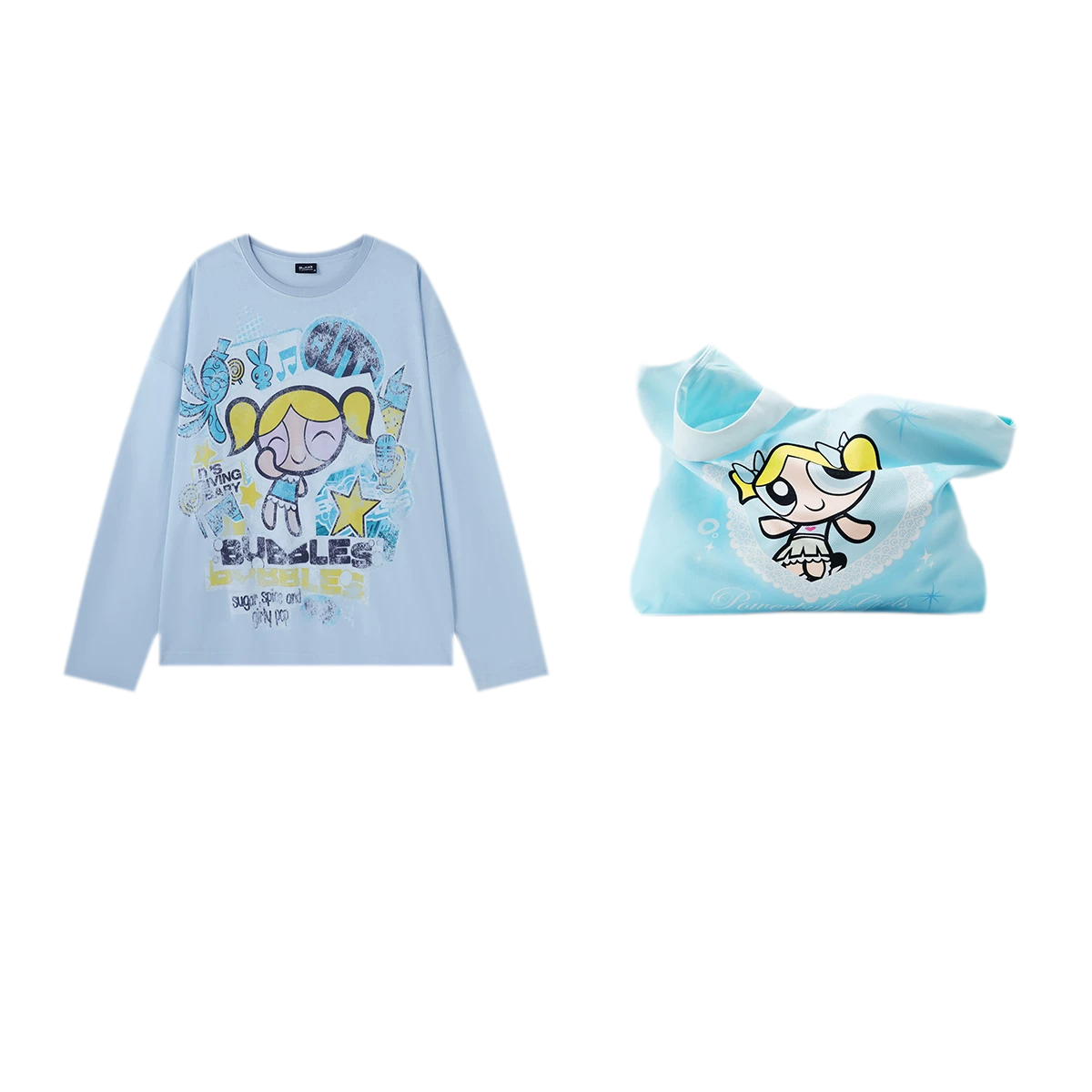 Distressed Print Long-Sleeve T-Shirt