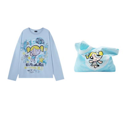 Distressed Print Long-Sleeve T-Shirt