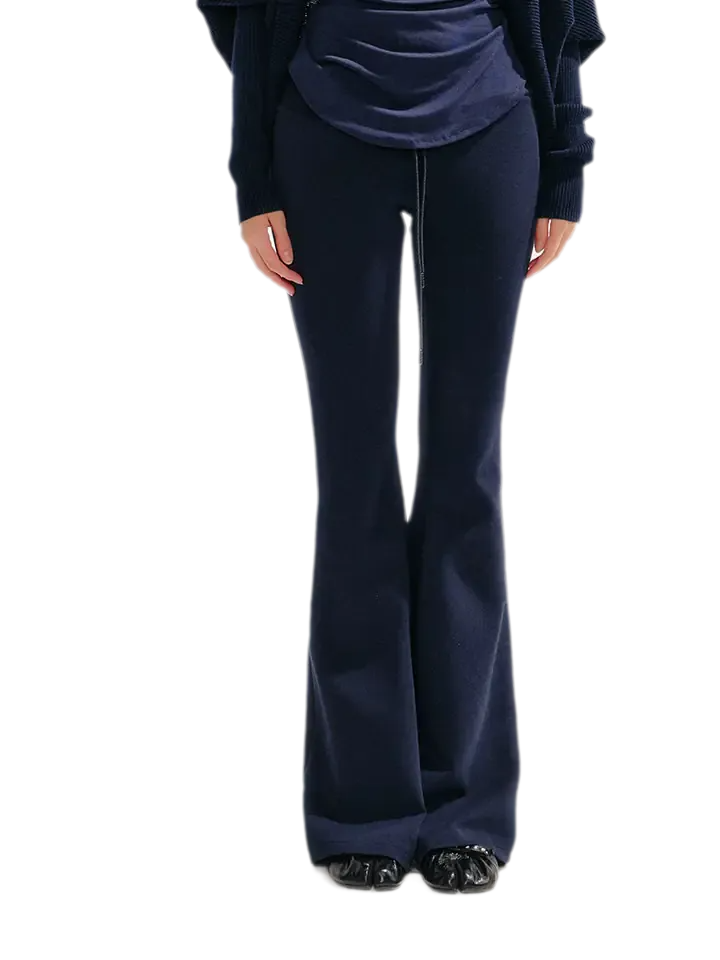 Stretch Low-Rise Flared Pants