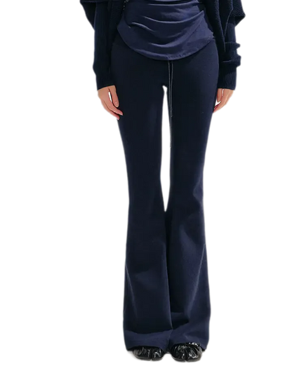 Stretch Low-Rise Flared Pants
