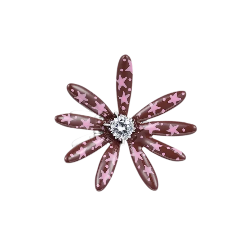 Metallic Daisy Flower Hair Clip