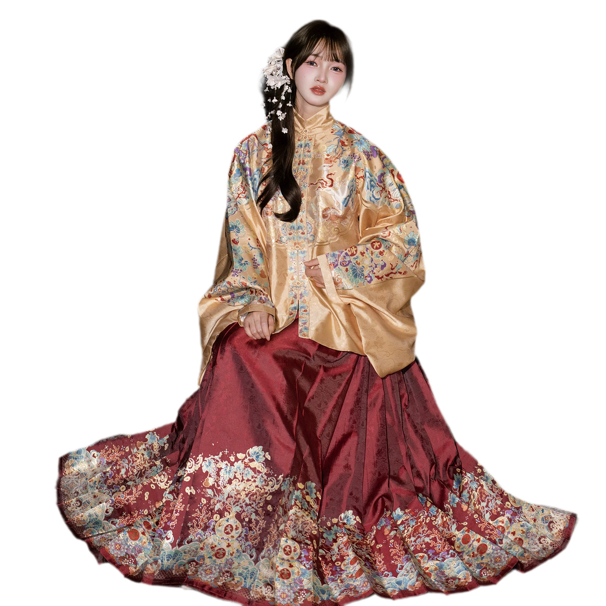 Ming-Style Brocade Mamian Set