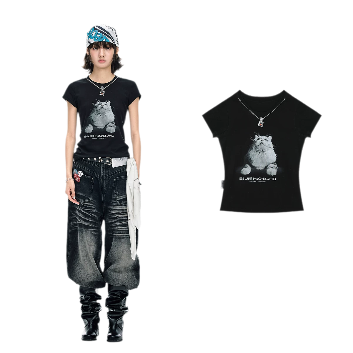 Tactile Graphic Loose T-Shirt