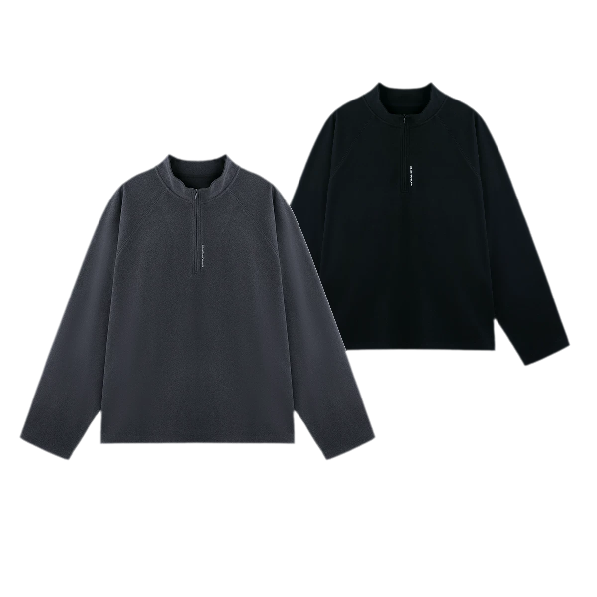Vintage Oversized Half-Zip T-Shirt