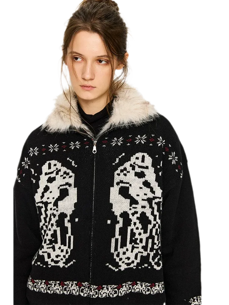 Fair Isle Relaxed Cardigan Sweater