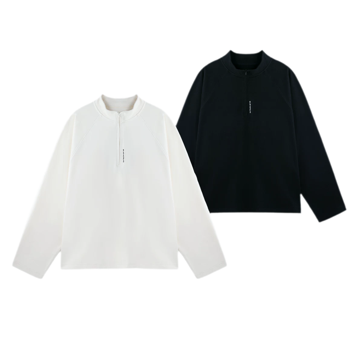 Vintage Oversized Half-Zip T-Shirt