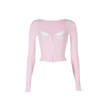 Lace Cutout Knit Set