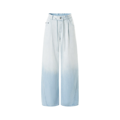 Summer Vacation Breathable Straight-Leg Wide Jeans