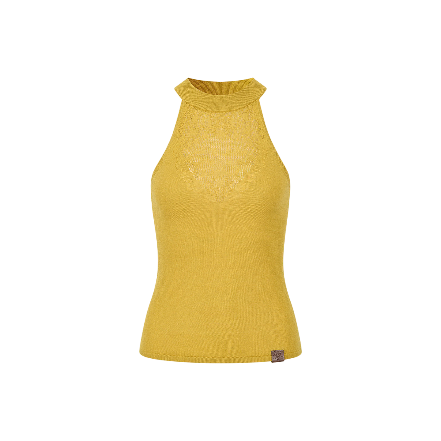 Spliced Lace Halter Neck Summer Vest