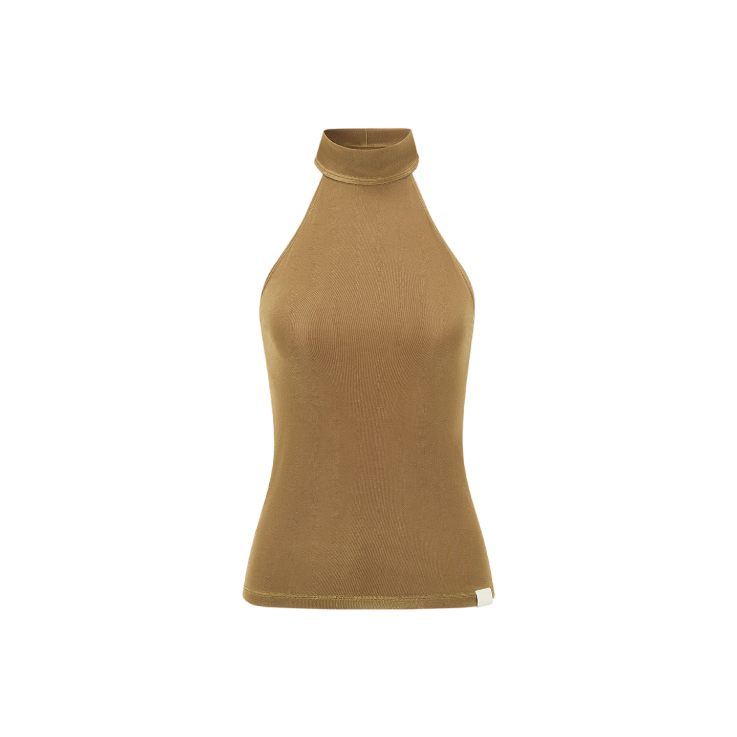 X-line Sleeveless Halter Neck Acetate Knit Top