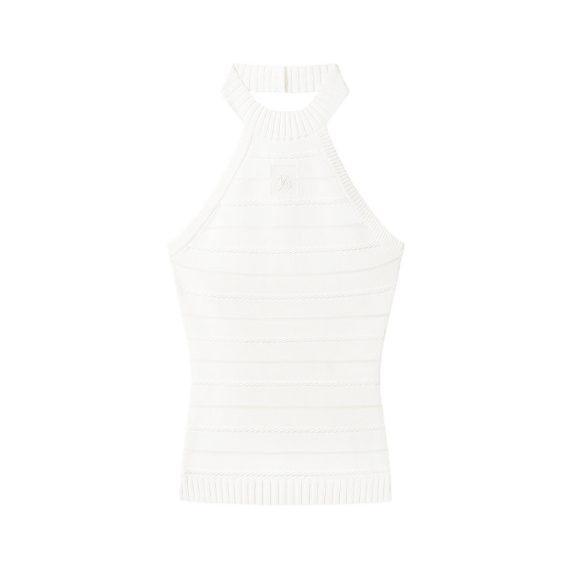 Halter Neck Cable Knit Camisole Top
