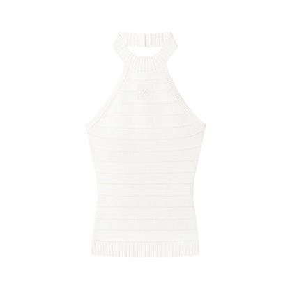 Halter Neck Cable Knit Camisole Top