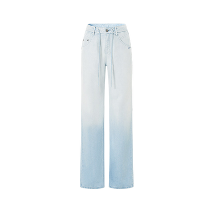 Summer Vacation Slim Straight Hemp Denim