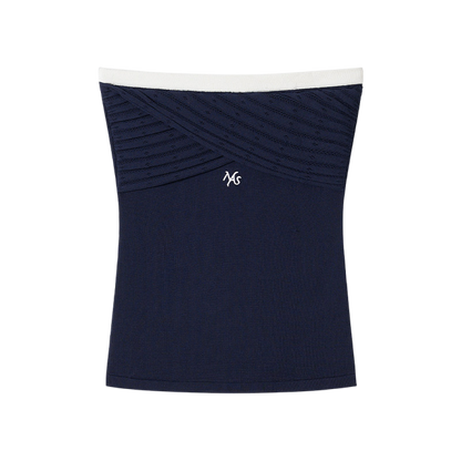 Lace Knit Camisole with Color-Blocked Trim