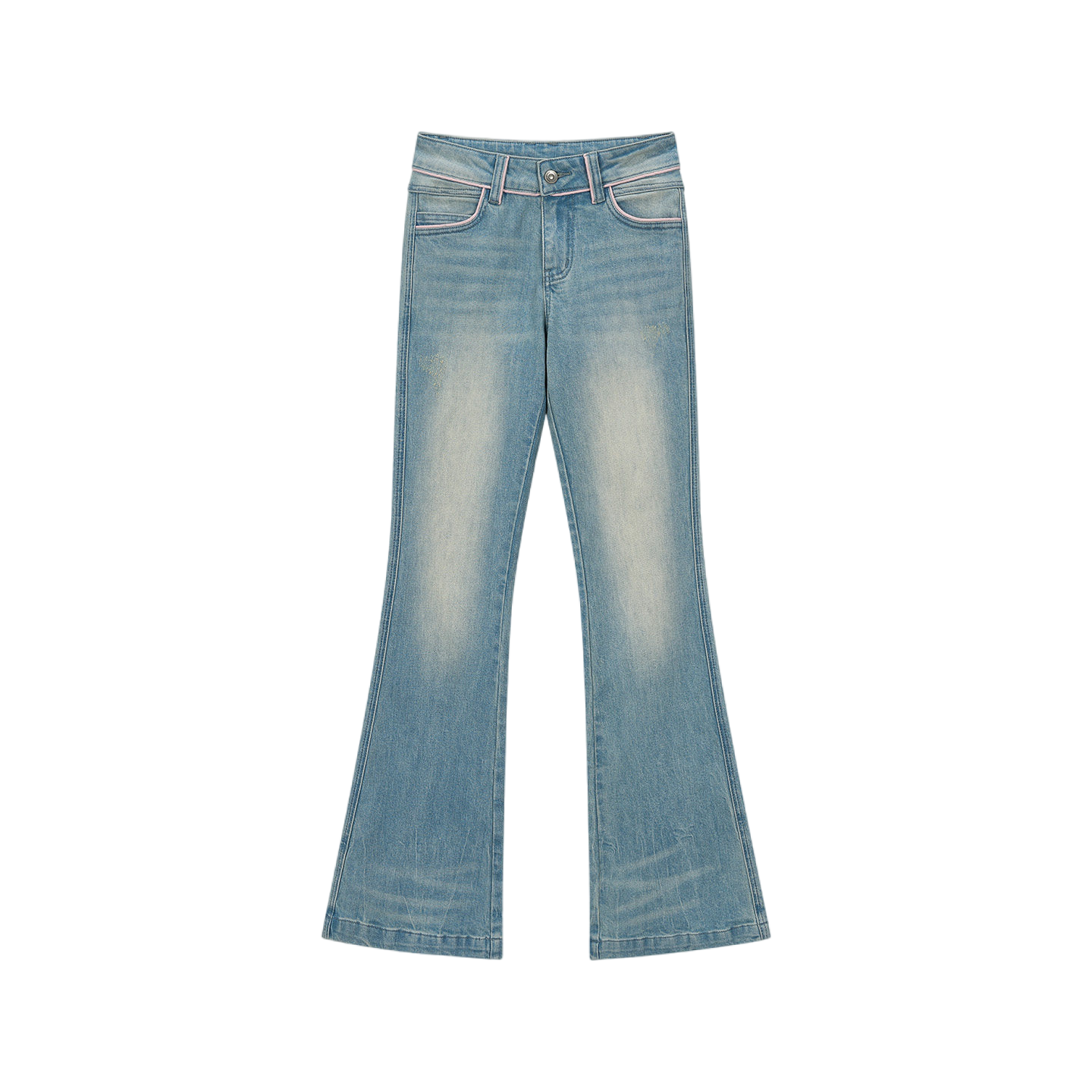Retro Gradient Cat Whisker Flared Jeans