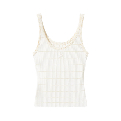 Ghost Weave Slim Fit Jacquard Tank Top