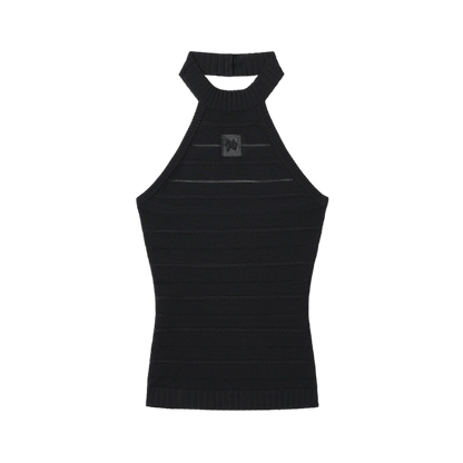 Halter Neck Cable Knit Camisole Top