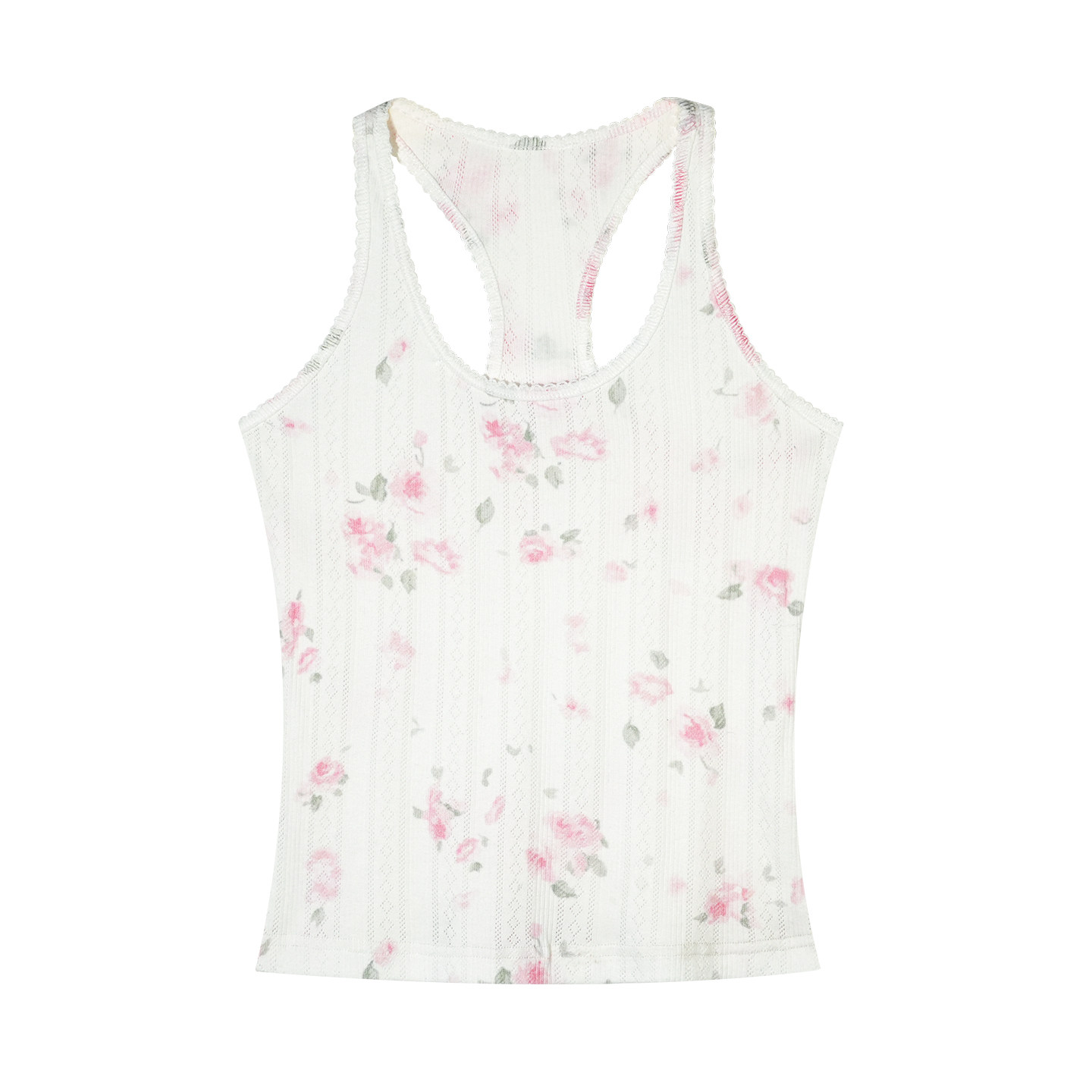 Floral Textured Knit Tank