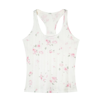 Floral Textured Knit Tank