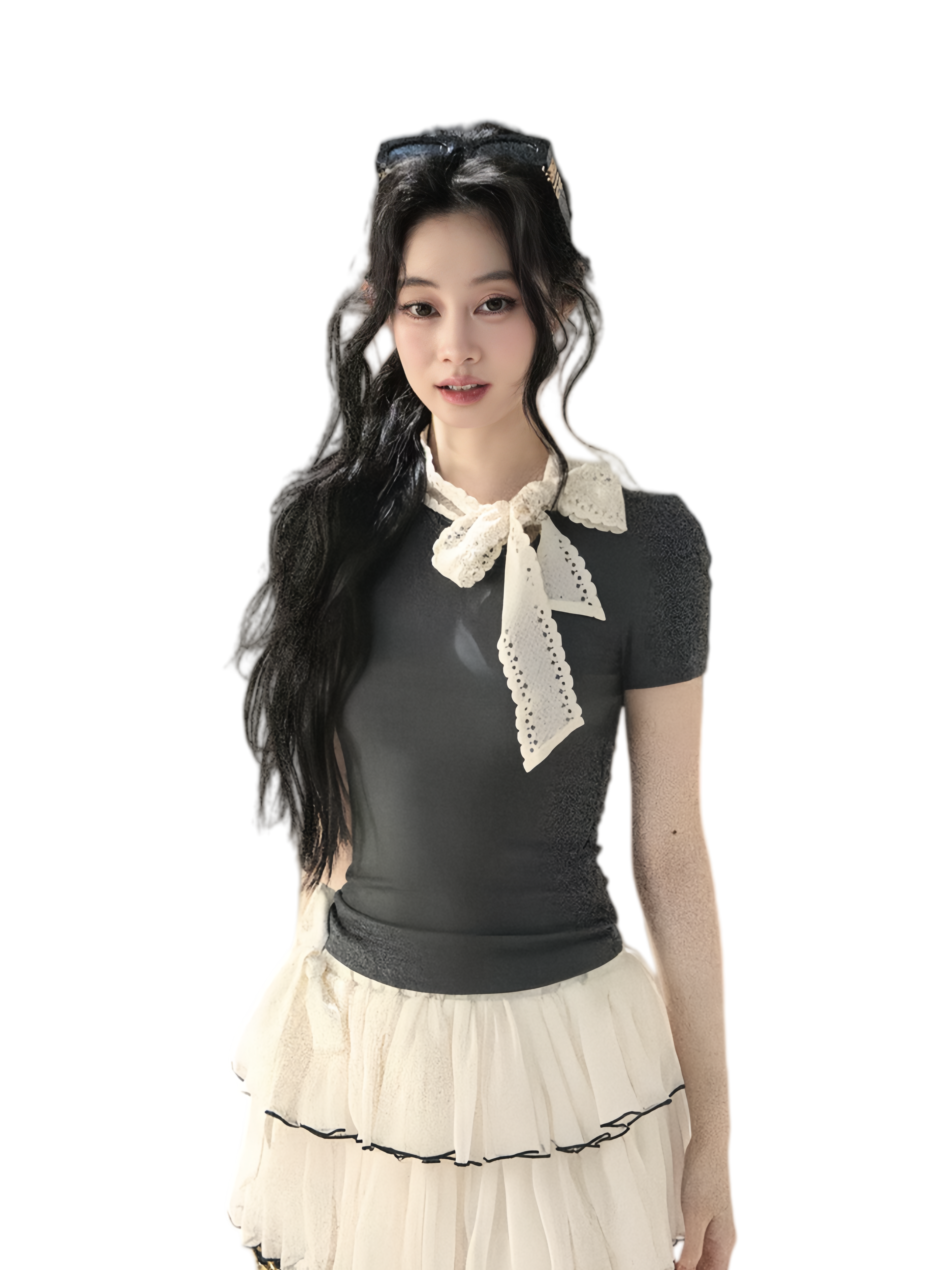 Grey Bow Short T-Shirt