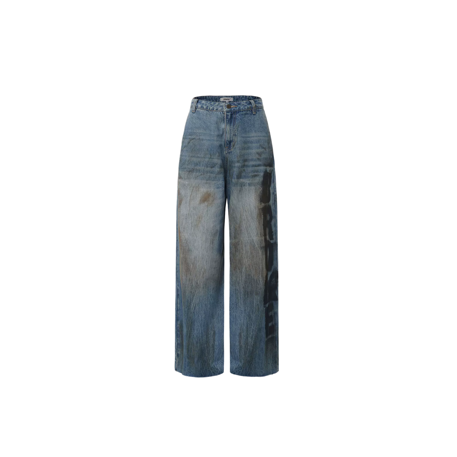 Graffiti Wash Grunge Denim Jeans