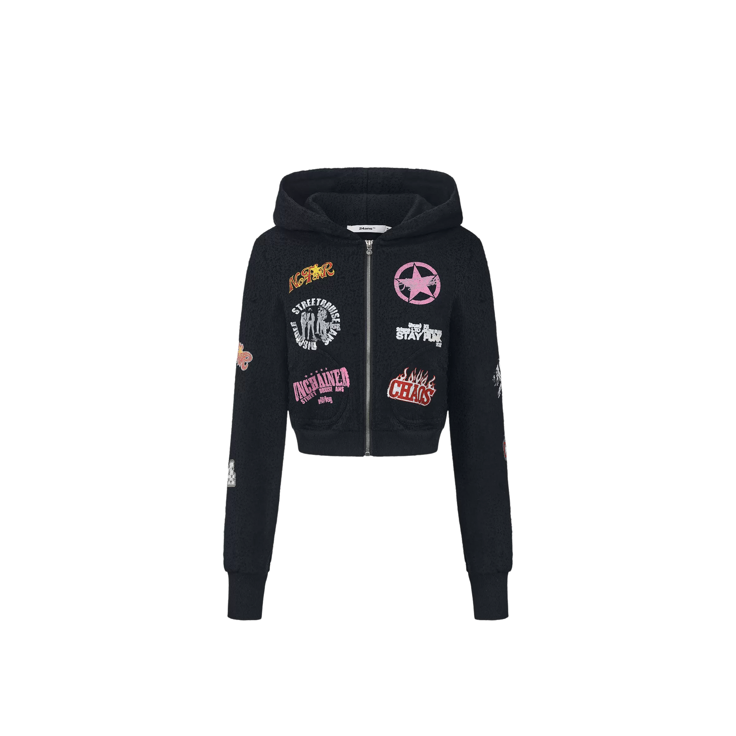 Distressed Two-Tone Set with Graphic Print