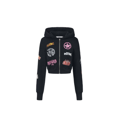 Distressed Two-Tone Set with Graphic Print