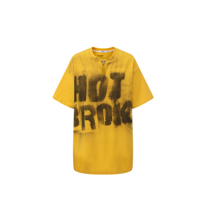 Hand-Sprayed Graffiti Distressed T-Shirt