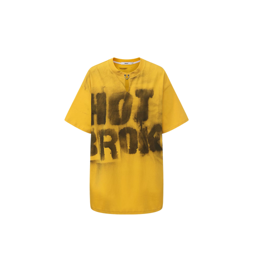 Hand-Sprayed Graffiti Distressed T-Shirt