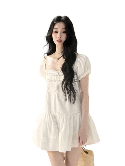 Cloudy Lace Puff Dress
