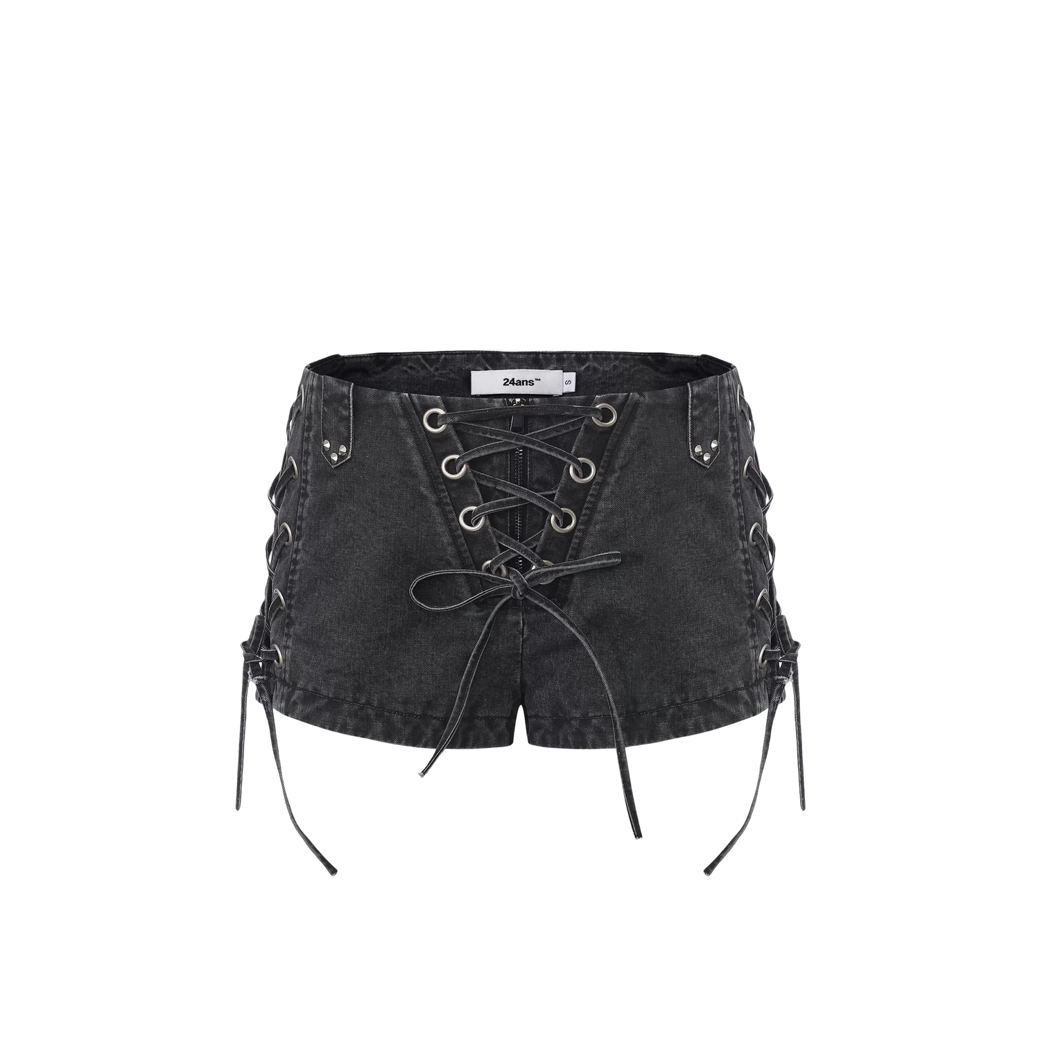 Washed Punk Grunge Drawstring Shorts