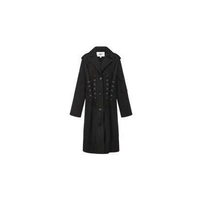 Oversized Drawstring Trench Coat