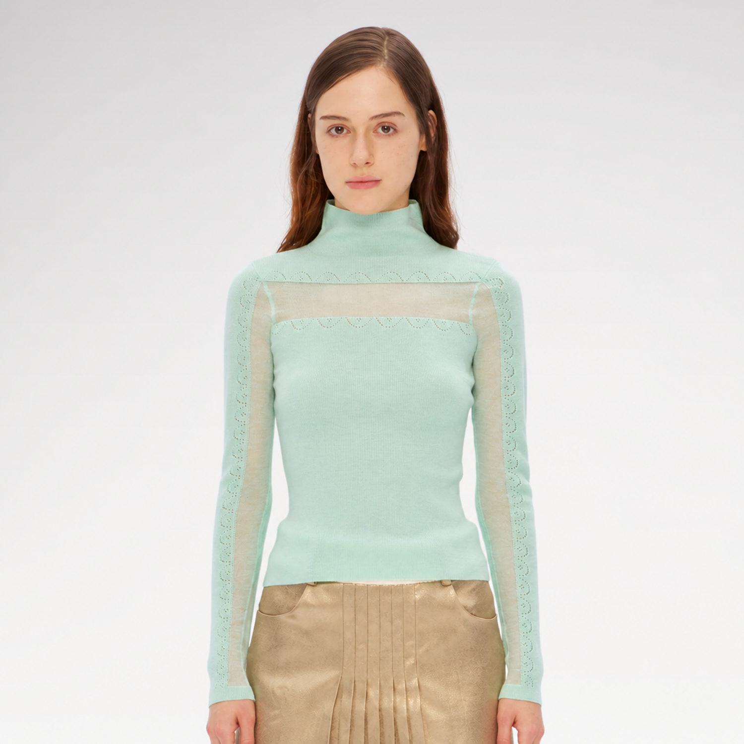 Wool Rib Knit Top